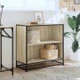 Estantería madera ingeniería color roble 80,5x35x76 cm by , Bookcases and shelves - Ref: Foro24-849105, Price: 77,28 €, Disco...