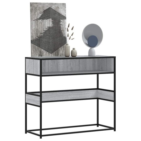 Mesa consola madera de ingeniería gris Sonoma 90x35x80 cm von , Seitentische - Ref: Foro24-849172, Preis: 66,71 €, Rabatt: %