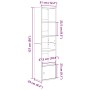 Estantería de madera de ingeniería roble negro 31x24x127 cm by , Bookcases and shelves - Ref: Foro24-860347, Price: 57,54 €, ...