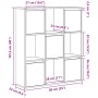Estantería de madera de ingeniería gris hormigón 89x24x101,5 cm von , Bücherregale und Regale - Ref: Foro24-860403, Preis: 95...