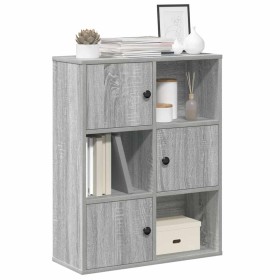 Estantería madera de ingeniería gris sonoma 60x24x76,5 cm by , Bookcases and shelves - Ref: Foro24-860387, Price: 67,59 €, Di...