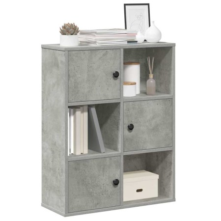 Estantería de madera de ingeniería gris hormigón 60x24x76,5 cm by , Bookcases and shelves - Ref: Foro24-860385, Price: 69,77 ...