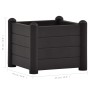 Anthrazitgraues PP-Gartenbett 43x43x35 cm von vidaXL, Töpfe und Pflanzgefäße - Ref: Foro24-313973, Preis: 65,52 €, Rabatt: %