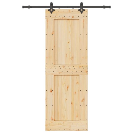 Puerta corredera con herrajes madera maciza de pino 80x210 cm von , Türen - Ref: Foro24-3332725, Preis: 191,88 €, Rabatt: %