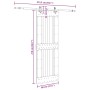 Puerta corredera con herrajes madera maciza de pino 80x210 cm von , Türen - Ref: Foro24-3332731, Preis: 207,72 €, Rabatt: %