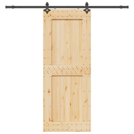 Puerta corredera con herrajes madera maciza de pino 90x210 cm von , Türen - Ref: Foro24-3332733, Preis: 218,05 €, Rabatt: %