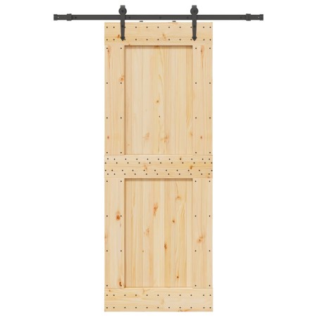 Puerta corredera con herrajes madera maciza de pino 85x210 cm von , Türen - Ref: Foro24-3332738, Preis: 187,28 €, Rabatt: %