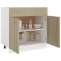 Lower cabinet drawer engineered oak wood 80x46x81.5 cm by vidaXL, Kitchen cabinets - Ref: Foro24-801239, Price: 139,71 €, Dis...