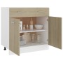 Untere Schrankschublade aus Eichenholz, 80 x 46 x 81,5 cm von vidaXL, Küchenschränke - Ref: Foro24-801239, Preis: 136,42 €, R...