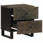 Mesita de noche de madera maciza de mango negra 40x33x46 cm de , Mesitas de noche - Ref: Foro24-4017682, Precio: 69,79 €, Des...