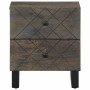 Mesita de noche de madera maciza de mango negra 40x33x46 cm de , Mesitas de noche - Ref: Foro24-4017682, Precio: 69,79 €, Des...