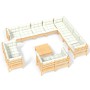 Muebles de jardín 13 piezas cojines madera maciza de pino de vidaXL, Conjuntos de jardín - Ref: Foro24-3096953, Precio: 1,00 ...
