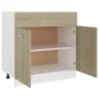 Lower cabinet drawer engineered oak wood 80x46x81.5 cm by vidaXL, Kitchen cabinets - Ref: Foro24-801239, Price: 139,71 €, Dis...