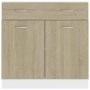 Untere Schrankschublade aus Eichenholz, 80 x 46 x 81,5 cm von vidaXL, Küchenschränke - Ref: Foro24-801239, Preis: 136,42 €, R...