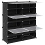 Estantería de cubos con 6 compartimentos y puertas PP negro by , Shoe racks and shoe organizers - Ref: Foro24-4019576, Price:...