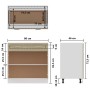 Untere Schrankschublade aus Eichenholz, 80 x 46 x 81,5 cm von vidaXL, Küchenschränke - Ref: Foro24-801239, Preis: 136,42 €, R...