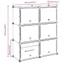Estantería de cubos con 6 compartimentos y puertas PP negro by , Shoe racks and shoe organizers - Ref: Foro24-4019576, Price:...