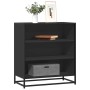 Aparador de madera de ingeniería y metal negro 68x35x76 cm de , Aparadores - Ref: Foro24-848974, Precio: 81,41 €, Descuento: %