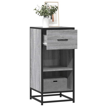 Aparador madera ingeniería y metal gris Sonoma 35,5x35x76 cm by , Sideboards - Ref: Foro24-848957, Price: 60,88 €, Discount: %