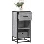 Aparador madera ingeniería y metal gris Sonoma 35,5x35x76 cm by , Sideboards - Ref: Foro24-848957, Price: 60,88 €, Discount: %