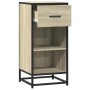 Aparador madera ingeniería y metal roble Sonoma 35,5x35x76 cm by , Sideboards - Ref: Foro24-848955, Price: 58,56 €, Discount: %