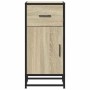Aparador madera ingeniería y metal roble Sonoma 35,5x35x76 cm by , Sideboards - Ref: Foro24-848960, Price: 72,19 €, Discount: %