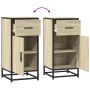 Aparador madera ingeniería y metal roble Sonoma 35,5x35x76 cm by , Sideboards - Ref: Foro24-848960, Price: 72,19 €, Discount: %