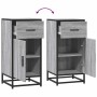 Aparador madera ingeniería y metal gris Sonoma 35,5x35x76 cm by , Sideboards - Ref: Foro24-848962, Price: 74,11 €, Discount: %