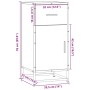 Aparador madera ingeniería y metal gris Sonoma 35,5x35x76 cm by , Sideboards - Ref: Foro24-848962, Price: 74,11 €, Discount: %