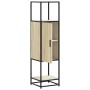 Aparador alto madera de ingeniería y metal 35,5x35x139 cm von , Sideboards - Ref: Foro24-849035, Preis: 76,63 €, Rabatt: %