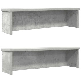 Estantes de cocina apilables 2 uds gris hormigón 60x15x16 cm by , Kitchen utensil containers - Ref: Foro24-860506, Price: 31,...