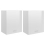 Hängegarderobe 2 Stück glänzend weißes Sperrholz 50x31x60 cm von vidaXL, Küchenschränke - Ref: Foro24-805083, Preis: 95,42 €,...
