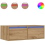 Mueble de TV con luces LED roble artisan 75x35,5x25 cm von , TV-Möbel - Ref: Foro24-860237, Preis: 70,75 €, Rabatt: %