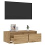 Mueble de TV con luces LED roble artisan 75x35,5x25 cm von , TV-Möbel - Ref: Foro24-860237, Preis: 70,75 €, Rabatt: %