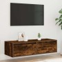 Mueble de TV con luces LED roble ahumado 100X35,5x25 cm von , TV-Möbel - Ref: Foro24-860242, Preis: 83,03 €, Rabatt: %