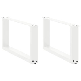 Patas de mesa de centro forma U 2uds acero blanco 60x(30-31) cm by , Table legs - Ref: Foro24-4013141, Price: 58,00 €, Discou...