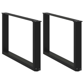 Patas de mesa de centro forma U 2uds acero negro 60x(42-43) cm by , Table legs - Ref: Foro24-4013160, Price: 82,34 €, Discoun...