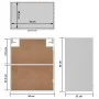 Hängegarderobe 2 Stück glänzend weißes Sperrholz 50x31x60 cm von vidaXL, Küchenschränke - Ref: Foro24-805083, Preis: 90,11 €,...