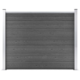 Schwarzes WPC-Zaunelement 180x146 cm von vidaXL, Zaunpaneele - Ref: Foro24-148984, Preis: 201,32 €, Rabatt: %