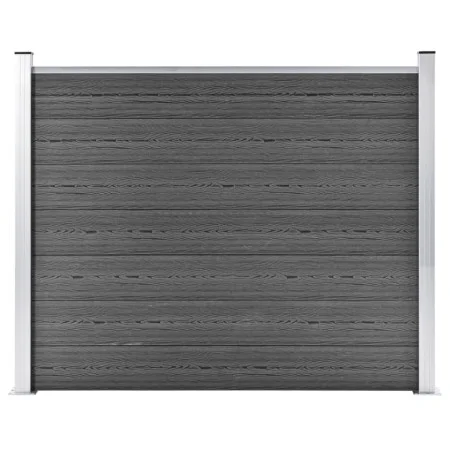Schwarzes WPC-Zaunelement 180x146 cm von vidaXL, Zaunpaneele - Ref: Foro24-148984, Preis: 220,26 €, Rabatt: %