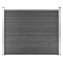 Black WPC fence panel 180x146 cm by vidaXL, fence panels - Ref: Foro24-148984, Price: 201,62 €, Discount: %