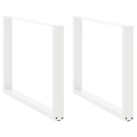 Patas para mesa comedor forma U 2uds acero blanco 100x(72-73)cm de , Patas para mesas - Ref: Foro24-4013197, Precio: 106,21 €...