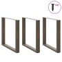 Patas mesa centro forma U 3uds acero natural 80x(72-73)cm acero by , Table legs - Ref: Foro24-4013207, Price: 118,92 €, Disco...