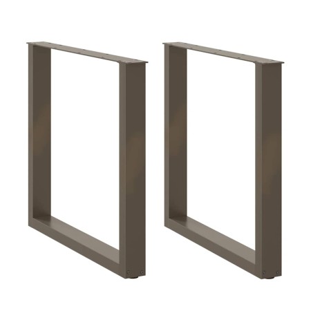 Patas para mesa comedor forma U 2uds acero natural 90x(72-73)cm by , Table legs - Ref: Foro24-4013195, Price: 95,57 €, Discou...