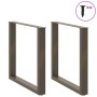 Patas para mesa comedor forma U 2uds acero natural 90x(72-73)cm by , Table legs - Ref: Foro24-4013195, Price: 95,57 €, Discou...