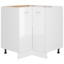 Glänzend weißer Eck-Unterschrank aus Holzwerkstoff von vidaXL, Küchenschränke - Ref: Foro24-802494, Preis: 118,85 €, Rabatt: %
