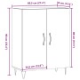 Aparador de madera de ingeniería envejecida 69,5x34x90 cm von , Sideboards - Ref: Foro24-857177, Preis: 81,87 €, Rabatt: %