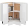 Glänzend weißer Eck-Unterschrank aus Holzwerkstoff von vidaXL, Küchenschränke - Ref: Foro24-802494, Preis: 118,85 €, Rabatt: %