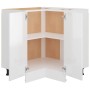 Glänzend weißer Eck-Unterschrank aus Holzwerkstoff von vidaXL, Küchenschränke - Ref: Foro24-802494, Preis: 118,85 €, Rabatt: %