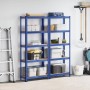 Estanterías de 5 baldas 2 uds madera contrachapada y acero azul by , Industrial shelving - Ref: Foro24-3307586, Price: 76,86 ...